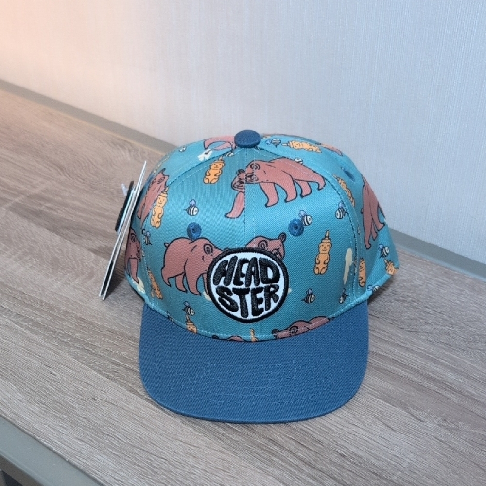 Headster Brand Kids Blue Elephant Print Cap NWT